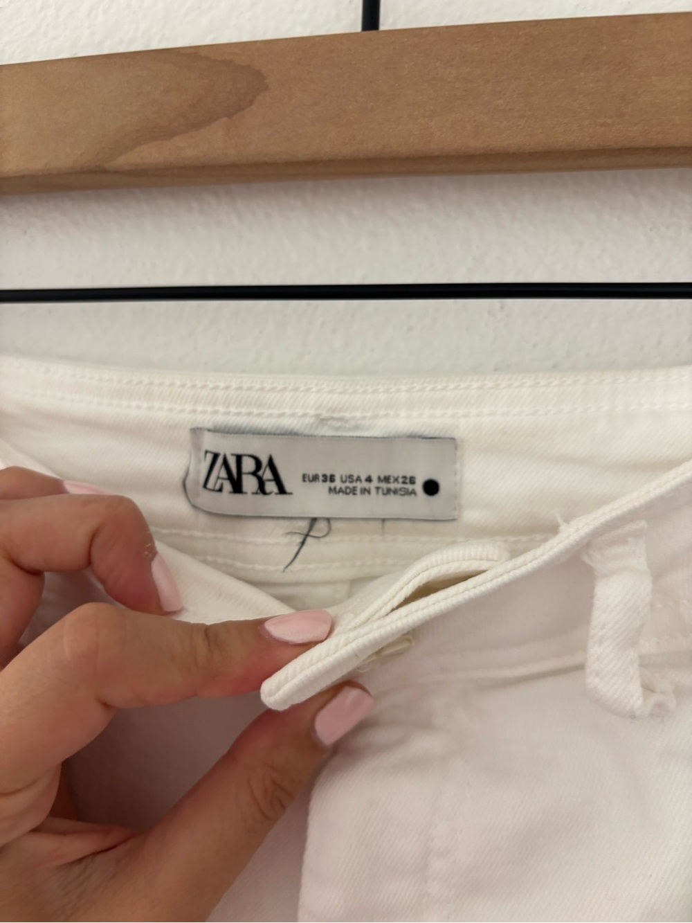Zara white marine straight wide-leg jeans - Picture 3 of 4